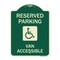 Signmission Reserved Parking Van Accessible W/Heavy-Gauge Aluminum Architectural Sign, 24" x 18", G-1824-22988 A-DES-G-1824-22988 - alternate 1